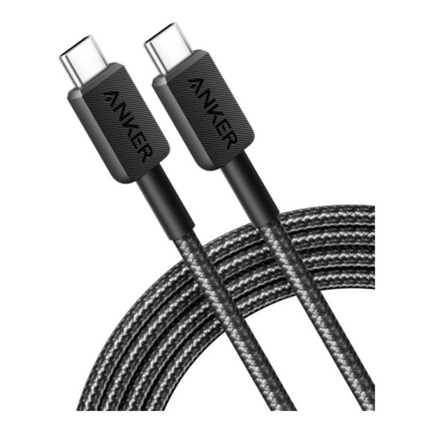 صورة كابل شاحن انكر USB-C اسود طول 1.8 متر 