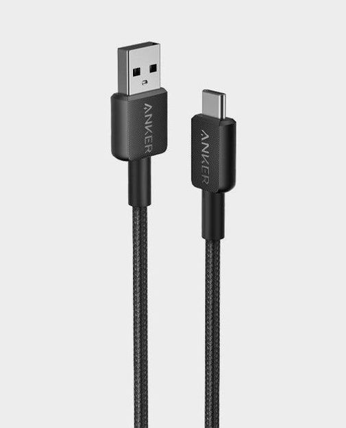 صورة كابل شحن انكر USB-A TO USB-C اسود طول 1.8 متر 