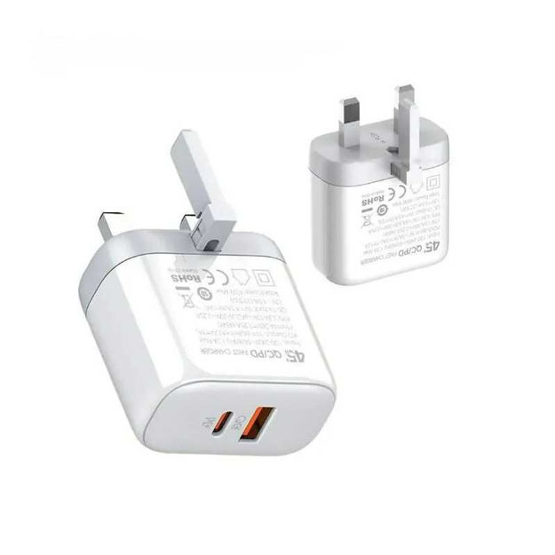 Picture of Dual-Port Fast Wall Charger 45W (USB-C + USB-A) - LDNIO A2526C